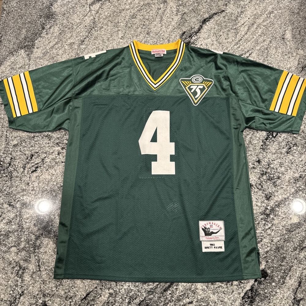 Mitchell & Ness‎ Green Bay Packers Brett Favre #4 Throwback 1993 Jersey Size 54